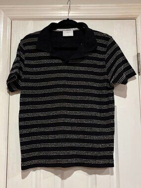 Percival Laurent Waffle-Knit Polo Shirt